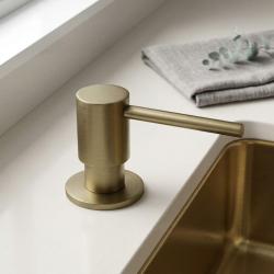 Pure.Sink Elite Steel Shine dispenser di sapone da incasso PVD oro spazzolato ricaricabile dall'alto PS9010-60